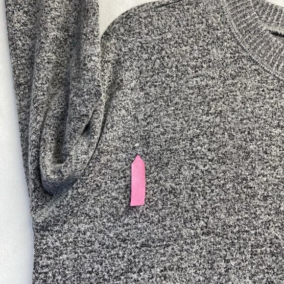 Lucky Brand Crewneck Long Sleeve Soft Knit Sweatshirt Women XS Gray Banded Hem - Picture 2 of 16